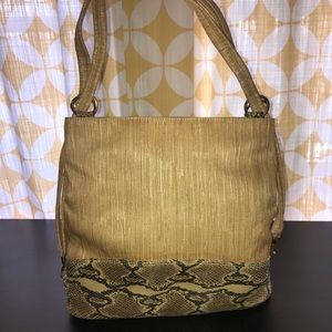Weave and sneak skin purse